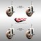 Service Caster 4 Inch 316SS High Temp Glass Filled Nylon 12mm Stem Caster Set Brake SCC SCC-SS316TS20S414-GFNSHT-TLB-M1215-4 - alternate 3